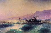 Ivan Aivazovsky Gunboat off Crete Sweden oil painting artist
